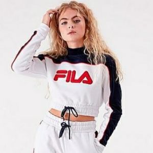 Women's Fila Crop Mock Neck Sweatshirt